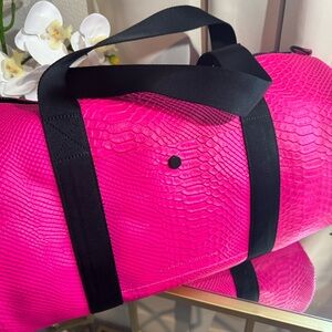 $572 Retail AMPERSAND AS APOSTROPHE Pink Python Duffel  — Sold Out & Stunning!